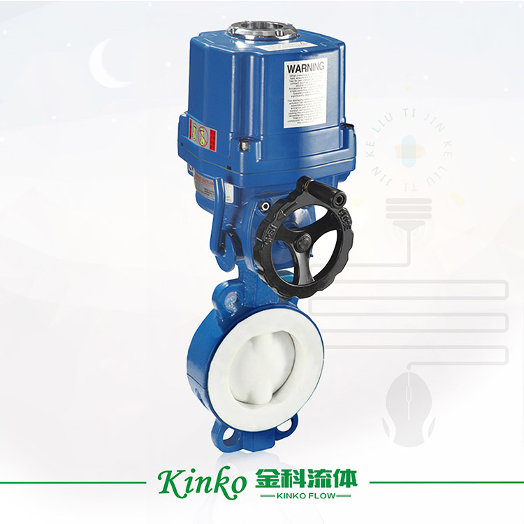 HQ Electric fully lined butterfly valve