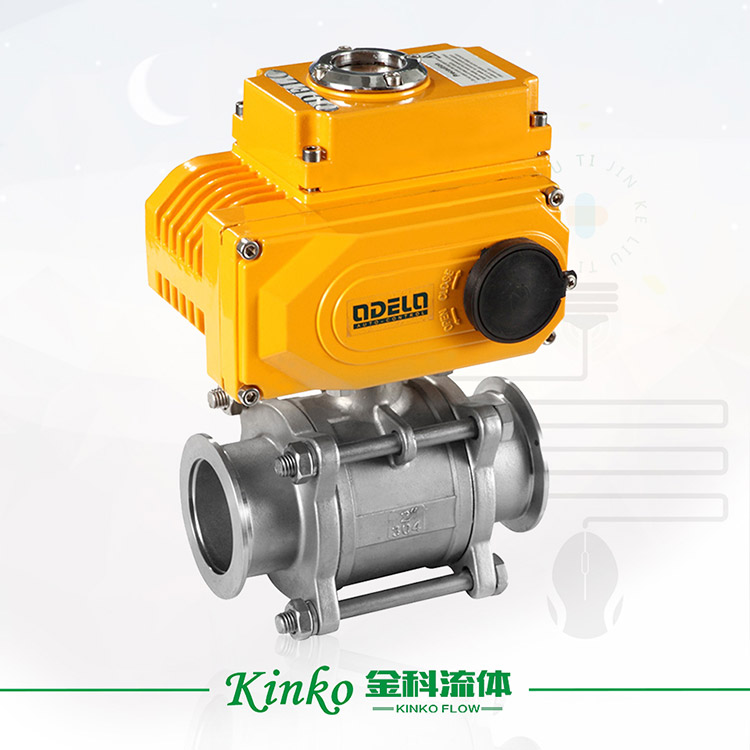 Electric 3PC quick-installation ball valve