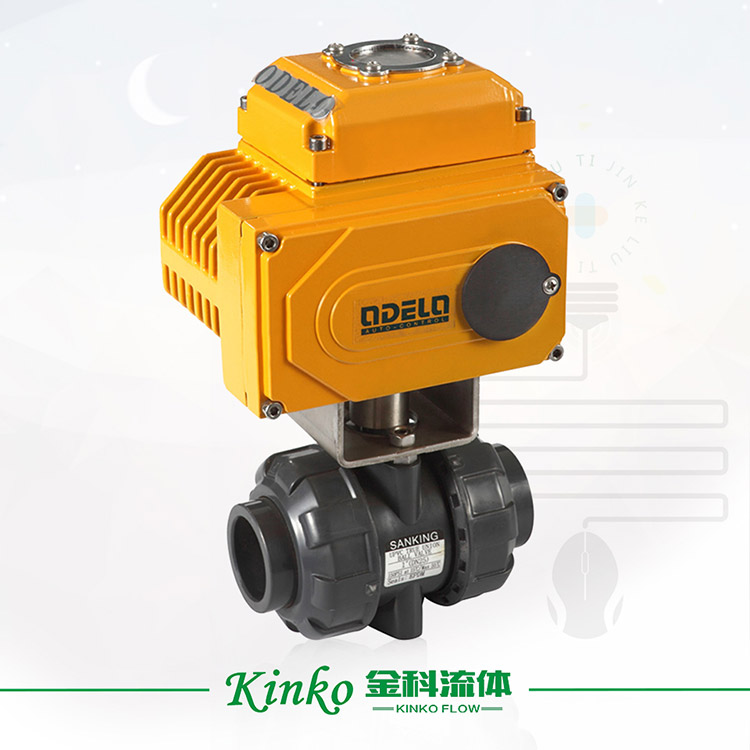 Electric double-acting ball valve
