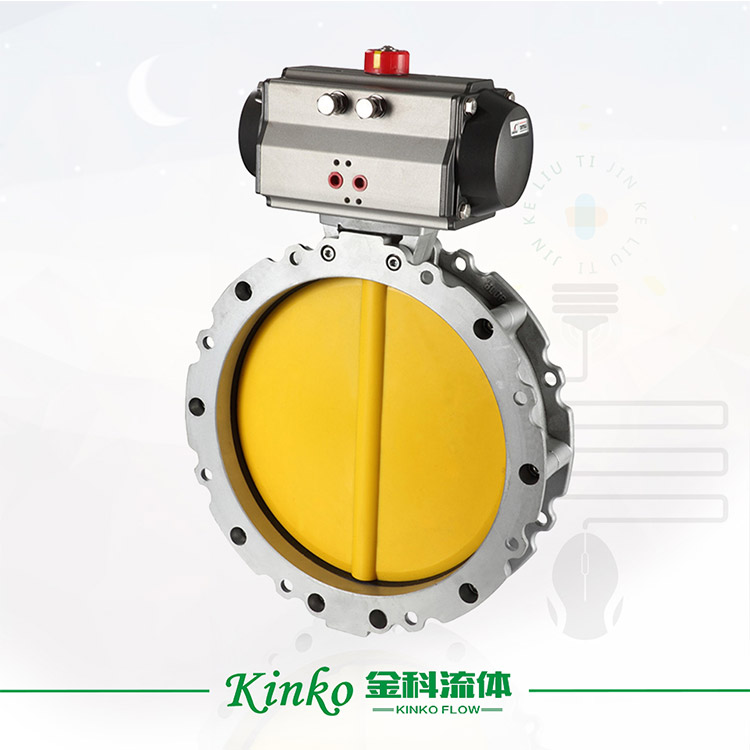 Pneumatic ventilation butterfly valve