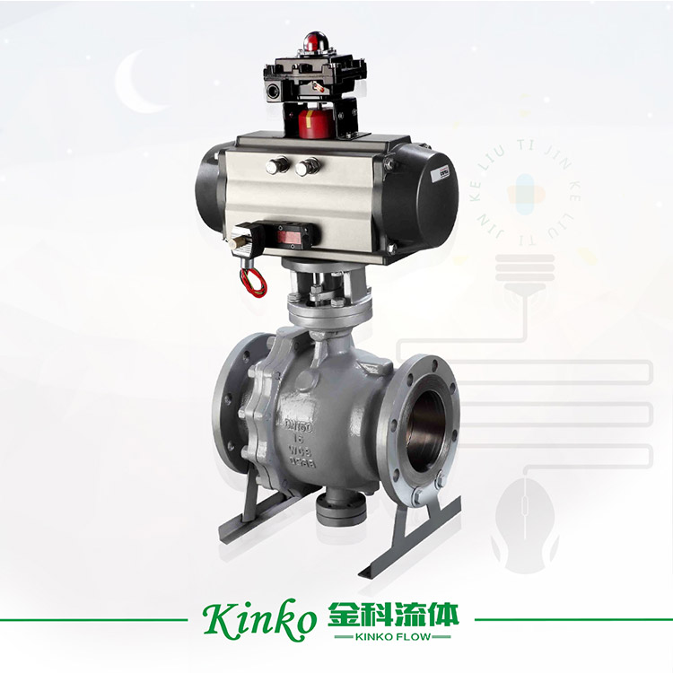 Pneumatic fixed ball valve